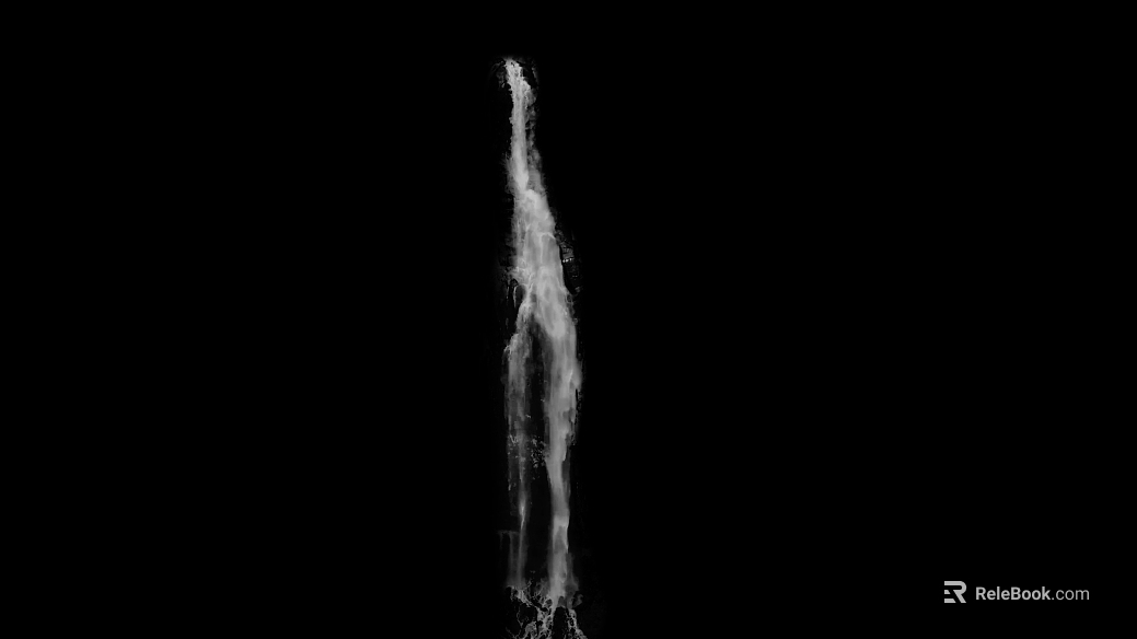 Black and white waterfall watermarks natural decorative elements texture