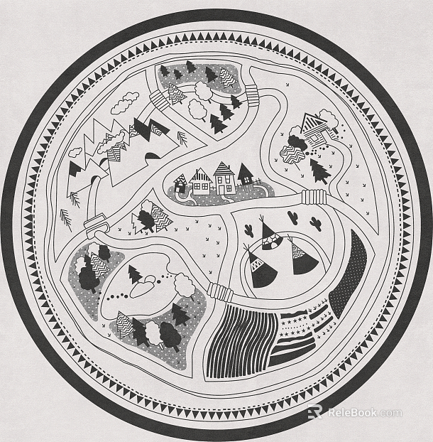 Round carpet texture