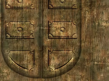 Retro Style Old Wooden Door Castle Entry Door 3d model