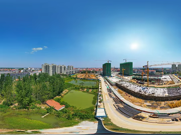 HDR City Construction Site Panorama texture (ID:ffach794413)