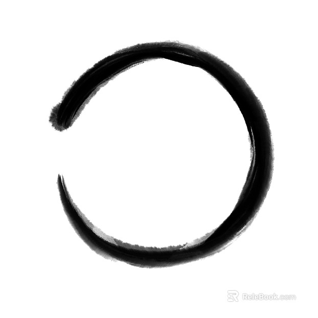 Chinese style ink ink ring round border ink texture