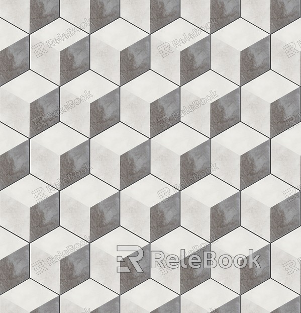 A hexagonal brick texture, showcasing a honeycomb pattern with a rustic, weathered appearance, featuring earthy tones and irregular edges, ideal for a variety of decorative applications.