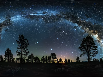 Outdoor Dusk Starry Sky Panorama HDR texture (ID:ffach091805)