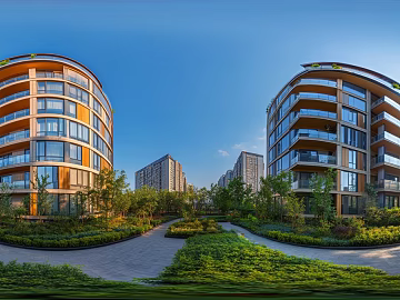 Modern Community Day Panoramic HDR texture (ID:ffach026738)