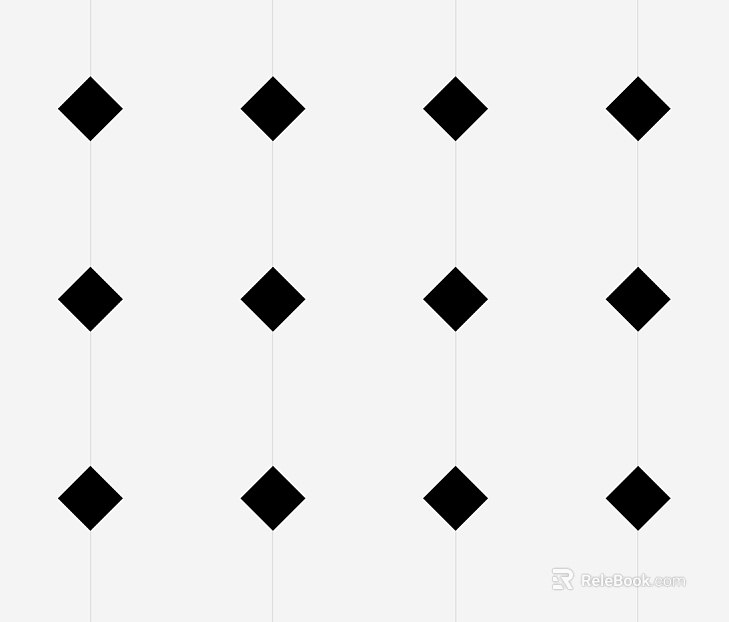 Tile black and white rhombic lattice texture