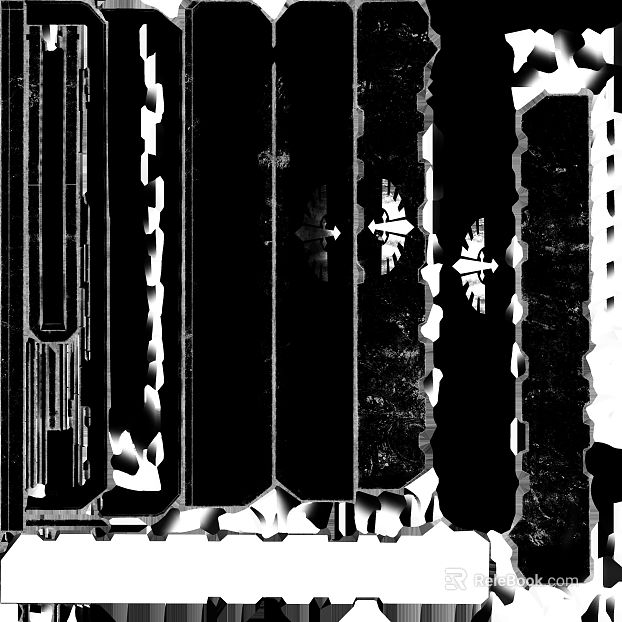 Black and White Bump Mechanical Component Map texture