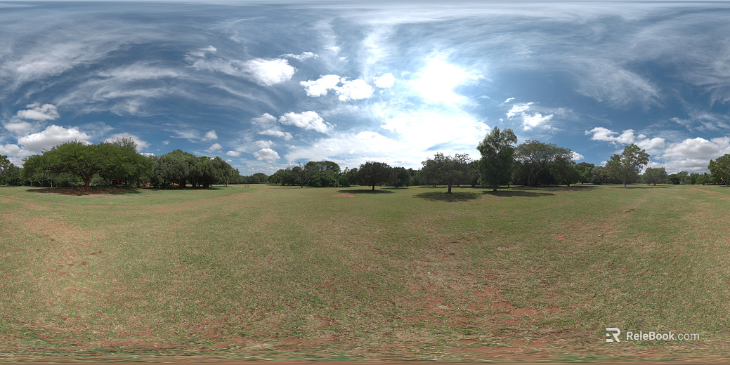 Outdoor lawn panorama HDR texture