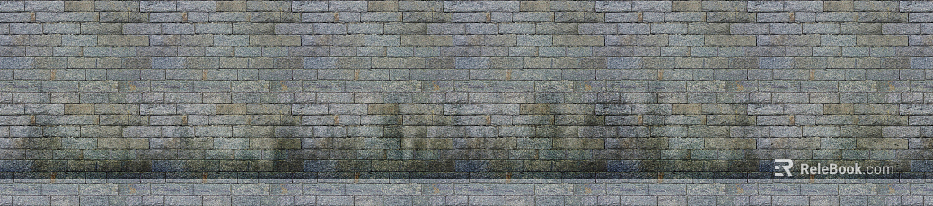 Brick wall green gray wall brick texture