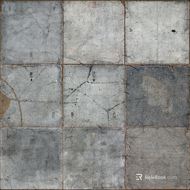 Industrial wind gray cement brick floor paving texture