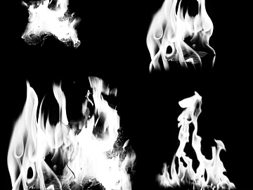 Black and white flame texture, special effects material (ID:ffaeh348889)