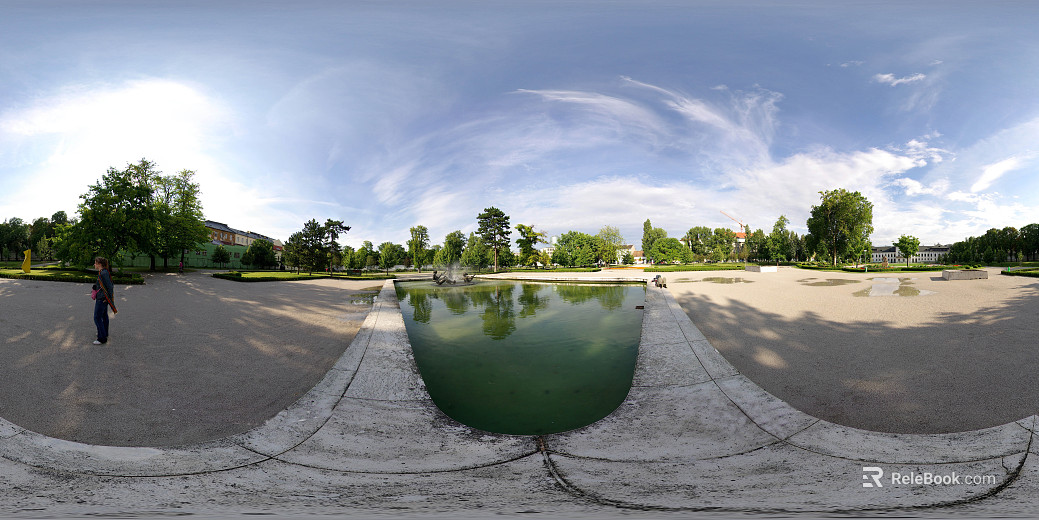 City Park Cloudy Pool HDR texture