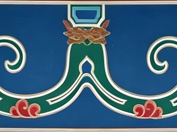 Chinese-style blue bottom grass pattern beam decoration texture (ID:ffaeh610194)