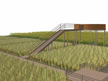 Rural paddy field viewing platform texture (ID:ffaeh807336)