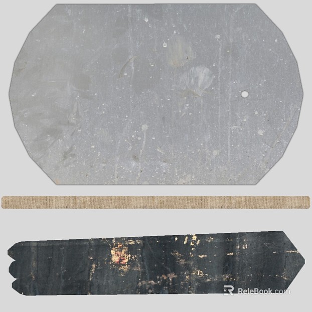 Vintage distressed metal plate decorative panel texture