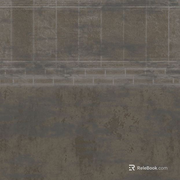 Grey-brown cement brick wall surface texture