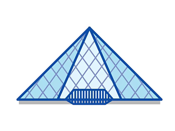 Light Blue Glass Pyramid Building texture (ID:ffaeh937594)
