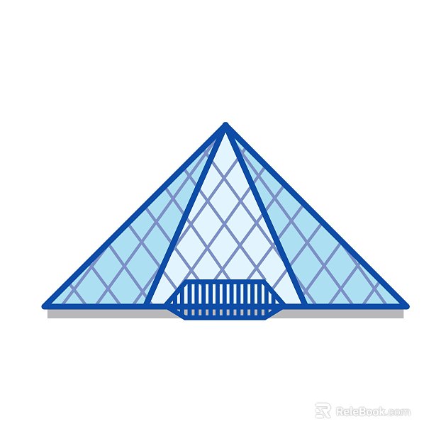 Light Blue Glass Pyramid Building texture