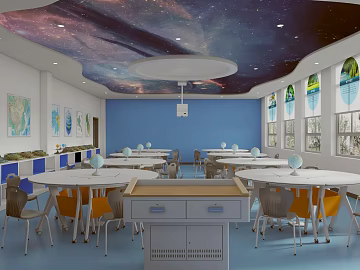 Modern Star Empty Top Geography Classroom Scene texture (ID:ffaeh961076)