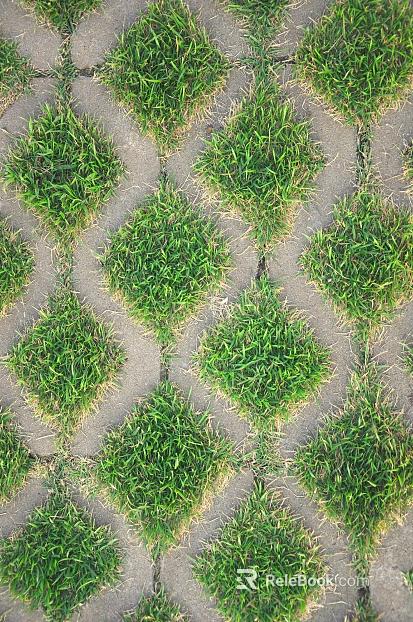 grass-planting brick texture