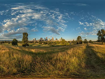 dusk sunset city park panoramic hdr texture (ID:ffach655938)