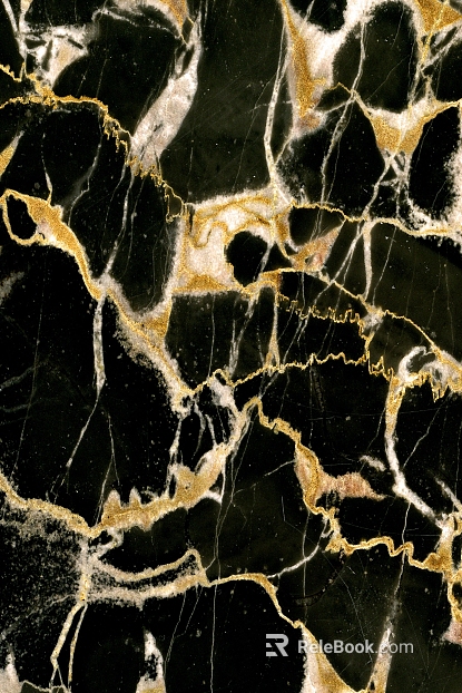 Black Golden Flower Marble texture