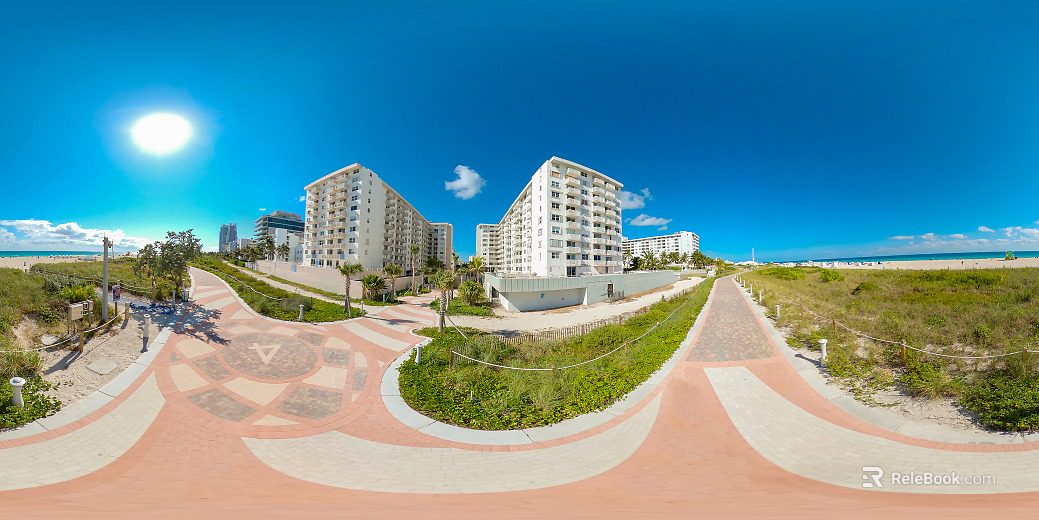 Seaside Beach Country Road Daytime Community HDR texture