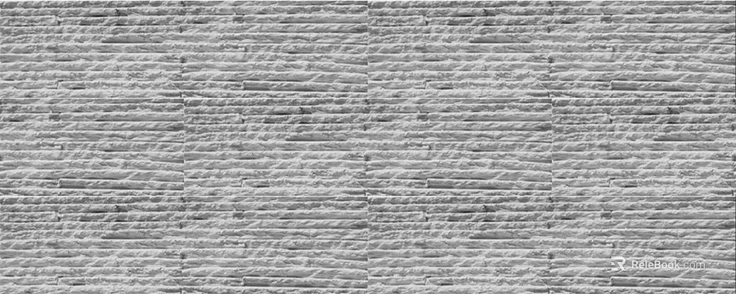 Machine cut stone light gray white shallow groove texture board texture