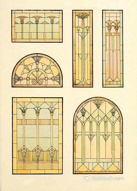 Light Luxury Vintage Stained Glass texture