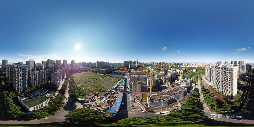 HDR urban ecological greening panorama texture