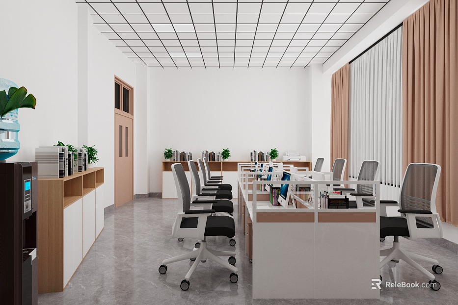 Modern wind gray marble office area ground texture