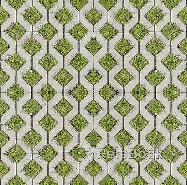 grass-planting brick texture