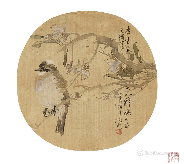 Modern New Chinese Decorative Painting Song Painting Chinese Painting Ink Painting Flower and Bird Painting Plant Painting Animal Painting texture