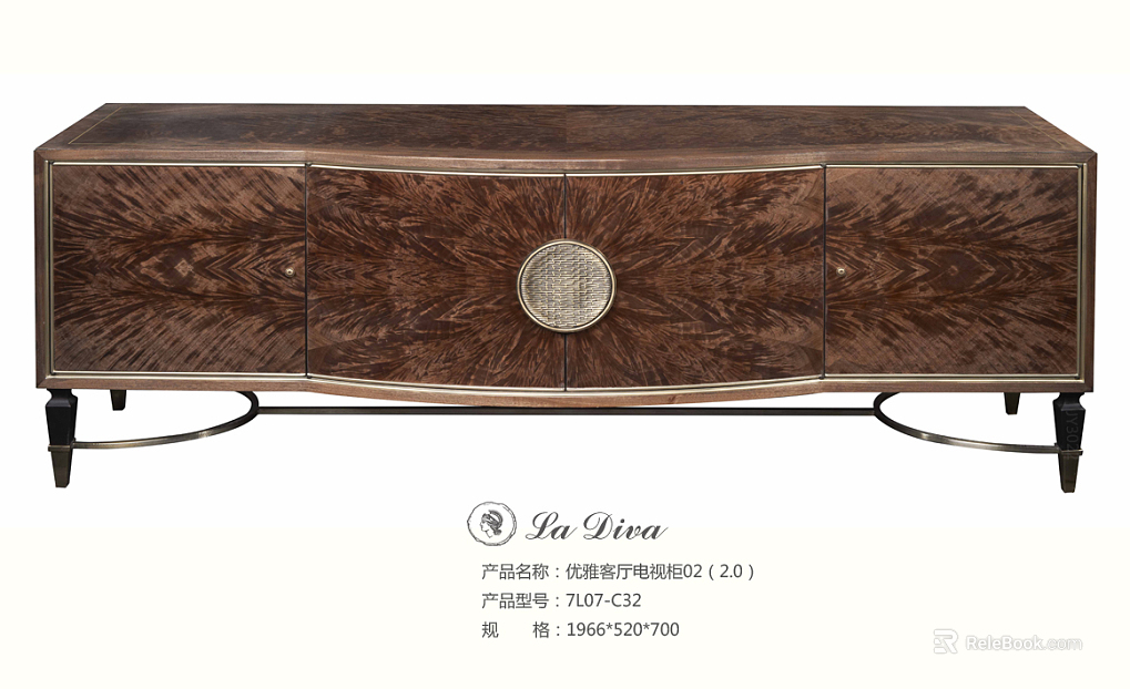 Cabinet Black Walnut Color TV Cabinet texture