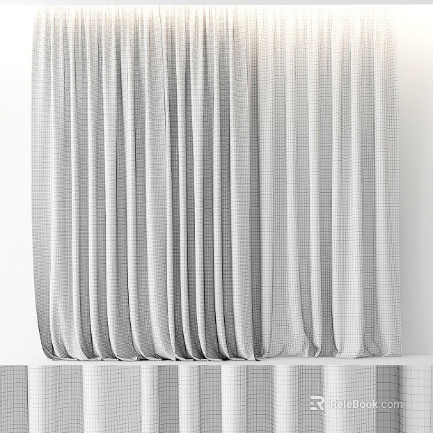 White check fabric curtain bedroom soft outfit texture