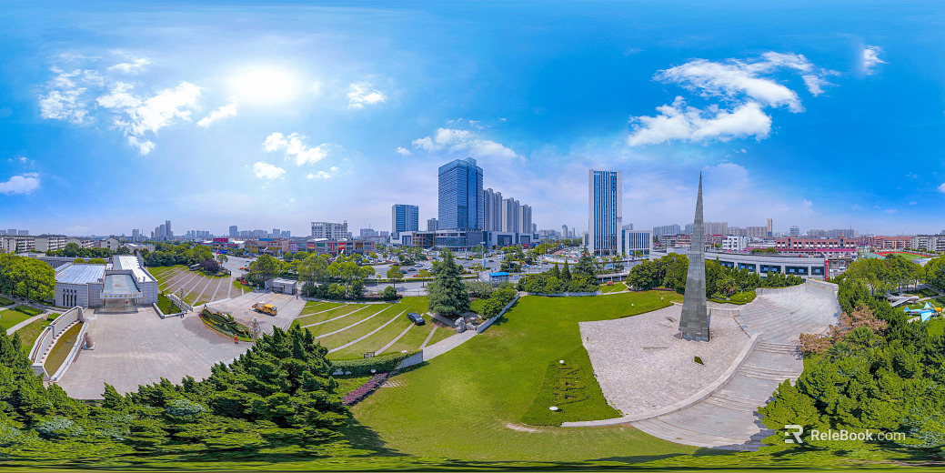 HDR City Leisure Square Panoramic View texture