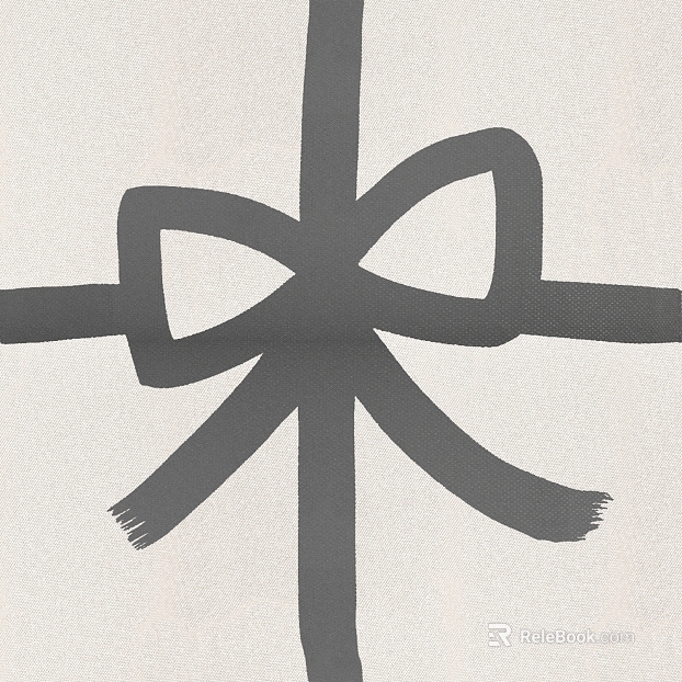 Light rice white bow pattern cloth texture