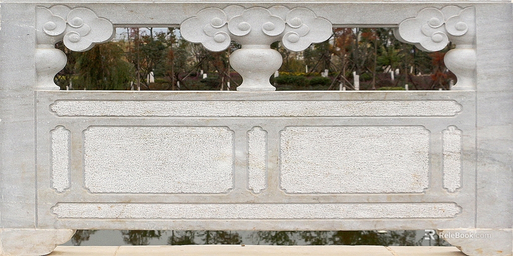 Chinese white marble stone railing outdoor landscape components texture