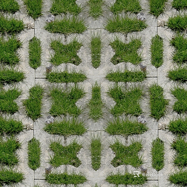 grass-planting brick texture