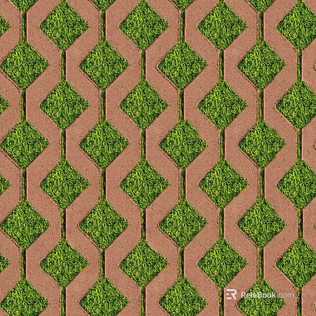 grass-planting brick texture