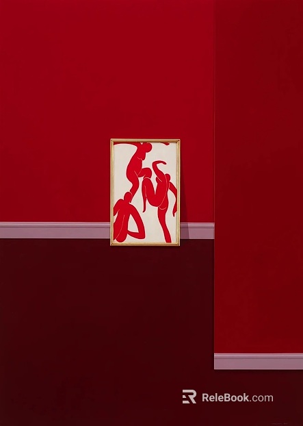 Red abstract figure decorative painting living room wall texture