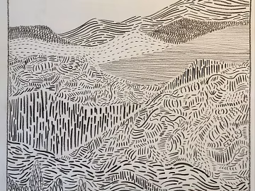 Modern hand-painted landscape decorative painting texture (ID:ffach871263)