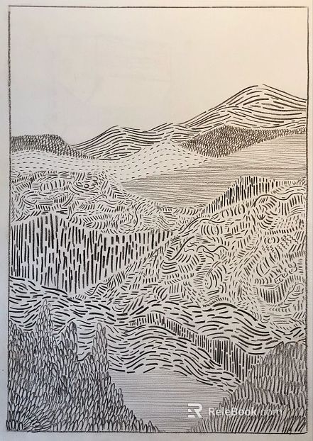 Modern hand-painted landscape decorative painting texture