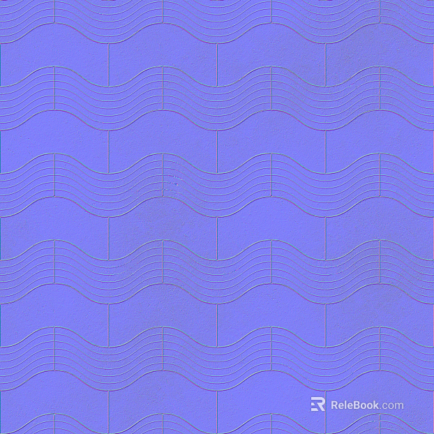 Modeling square brick normal bump texture