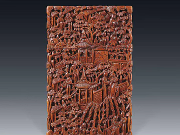 Red-brown wood carved decorative ornaments 3d model