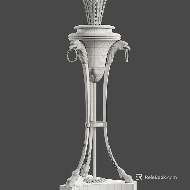 European-style carved metal column component texture