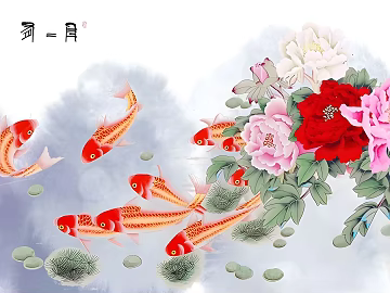 Chinese Hanging Painting Background Wall Background Painting texture (ID:ffach139914)