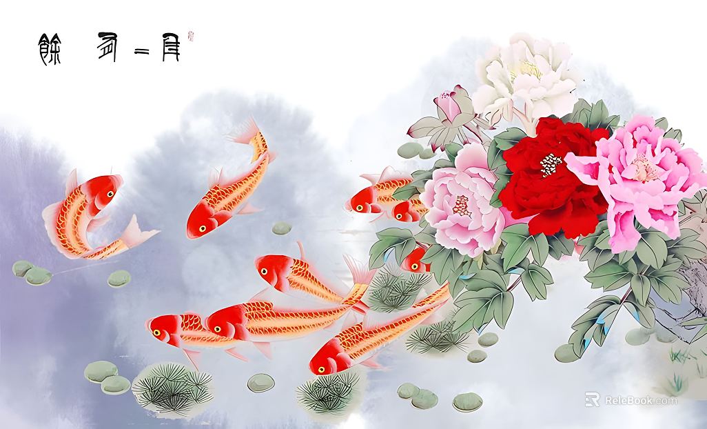 Chinese Hanging Painting Background Wall Background Painting texture