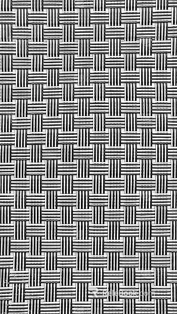 Black and white knitted horizontal and vertical mat texture