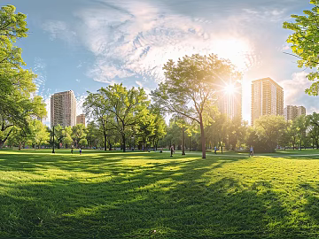 Outdoor City Center Park Panoramic HDR texture (ID:ffach624255)