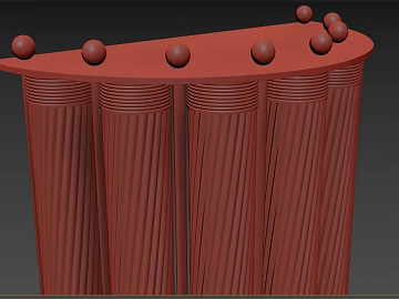 Red relief column interior decoration components texture (ID:ffaeh895296)